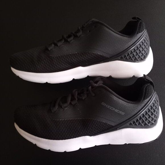 Skechers Mens Black Mesh Athletic Cross Training Shoes  SIZE: 9.5  US.. LIKE NEW - Picture 4 of 14